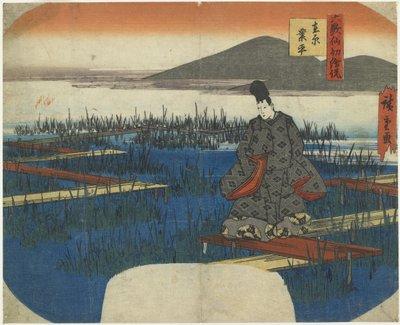 Ariwara no Narihira, frühes 19. Jahrhundert von Utagawa Hiroshige