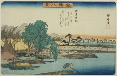 Klares Wetter bei Susaki (Susaki seiran), aus der Serie "Acht Ansichten von Kanazawa (Kanazawa hakkei)" von Utagawa Hiroshige