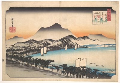 Aufklarendes Wetter bei Awazu von Utagawa Hiroshige