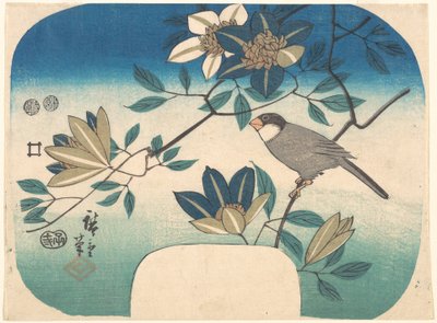 Clematis und Vogel von Utagawa Hiroshige