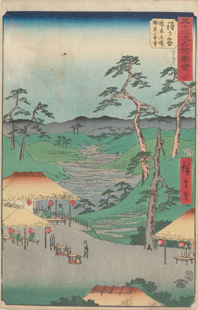 Berühmte Sehenswürdigkeiten der Dreiundfünfzig Stationen von Utagawa Hiroshige