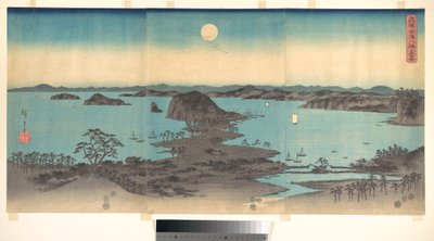Vollmond in Kanazawa, Provinz Musashi von Utagawa Hiroshige