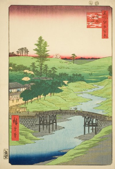 Furukawa-Fluss, Hiroo, Nr. 22 aus der Serie "Hundert berühmte Ansichten von Edo" von Utagawa Hiroshige
