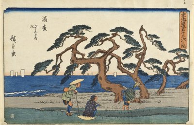 Hamamatsu: die murmelnden Kiefern von Utagawa Hiroshige