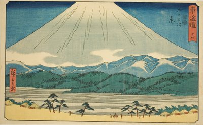 Hara—Nr. 14, aus der Serie "Dreiundfünfzig Stationen des Tokaido (Tokaido gojusan tsugi)" von Utagawa Hiroshige