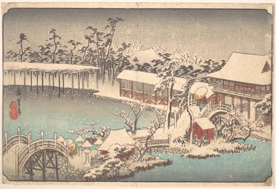 Kameido Tenmangu Keidai no Yuki von Utagawa Hiroshige
