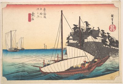 Kuwana, Shichi-Ri Watashi Guchi von Utagawa Hiroshige