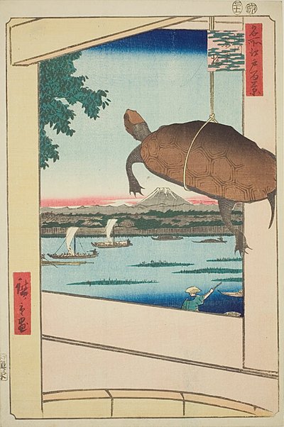 Mannen-Brücke, Fukagawa, Nr. 56 aus der Serie "Hundert berühmte Ansichten von Edo" von Utagawa Hiroshige