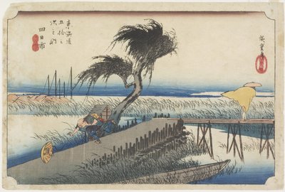 Mie-Fluss, Yokkaichi, ca. 1833 von Utagawa Hiroshige