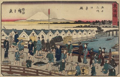 Nihonbashi-Brücke, 1847-1852 von Utagawa Hiroshige