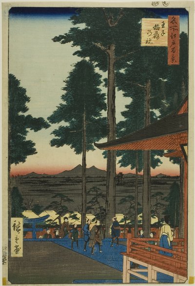Oji Inari-Schrein (Oji Inari no yashiro), aus der Serie „Hundert berühmte Ansichten von Edo (Meisho Edo hyakkei)“ von Utagawa Hiroshige
