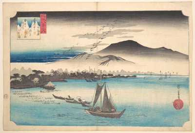 Rückkehrende Gänse bei Katada von Utagawa Hiroshige