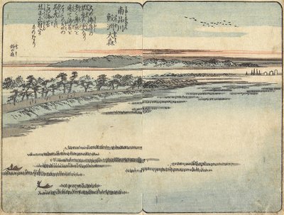 Samezu-Strand bei O_mori, südlich von Shinagawa, ca. 1850-1853 von Utagawa Hiroshige
