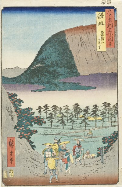 Provinz Sanuki, Fernblick auf den Berg Zōzu von Utagawa Hiroshige
