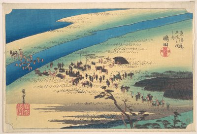Shimada, Oigawa Shun Gan von Utagawa Hiroshige