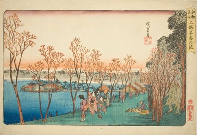 Shinobazu-Teich in Ueno, aus der Serie "Berühmte Orte in Edo" von Utagawa Hiroshige