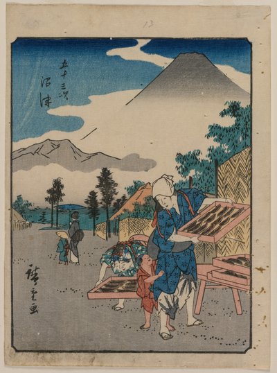 Die dreiundfünfzig Stationen des Tokaido: Numazu von Utagawa Hiroshige