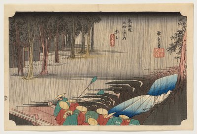Tsuchiyama Frühlingsregen von Utagawa Hiroshige