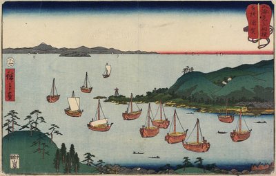 Uraga in der Provinz Sagami, Juli 1858 von Utagawa Hiroshige