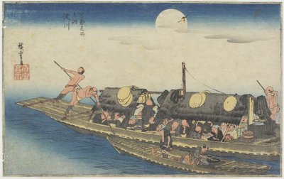 Yodo-Fluss, ca. 1834 von Utagawa Hiroshige