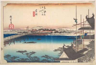 Yoshida, Toyokawa Hashi von Utagawa Hiroshige