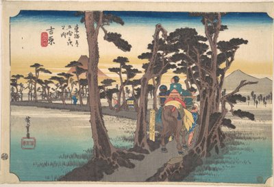 Yoshiwara, Hidari Fuji von Utagawa Hiroshige