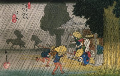 Nr. 39 Suhara, aus Die neunundsechzig Stationen des Kiso-kaidō von Utagawa Hiroshige