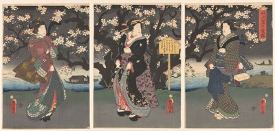 Abendspaziergang am Fluss von Utagawa Kunisada (I)