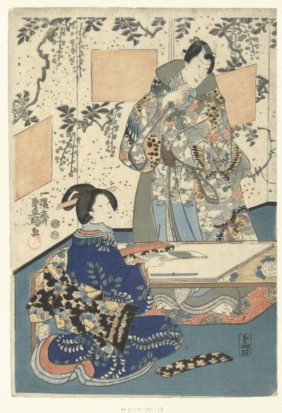 Prinz Genji und Hofdame von Utagawa Kunisada (I)