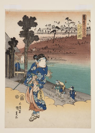 Blick auf Futakawa von Utagawa Kunisada