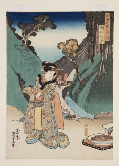 Ansicht von Okabe von Utagawa Kunisada