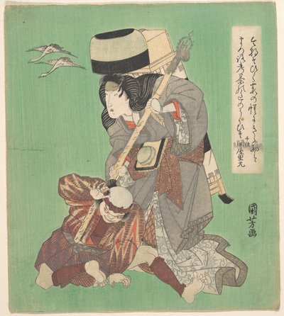 Theaterszene von Utagawa Kuniyoshi