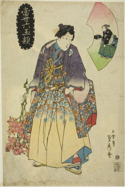 Zeitgenössische sechs Juwelengesichter (Tosei Mutamagao) von Utagawa Sadahide