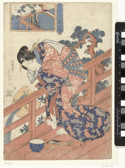 Kurtisane verglichen mit Koteiken von Utagawa Sadatora