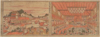 Abkühlung in Nakazu / Kabuki-Theater von Utagawa Toyoharu