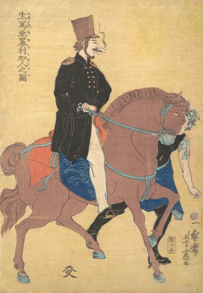 Ein Amerikaner aus dem Leben gezeichnet, 1861, 2. Monat von Utagawa Yoshitomi