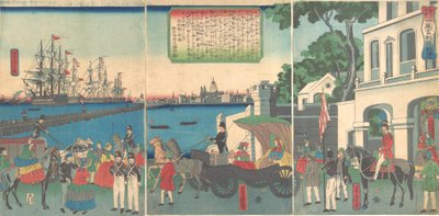Der Hafen von London, England, 2. Monat, 1862 von Utagawa Yoshitora