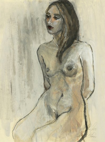 Nachdenkliche Nackte Figur von Ute Rathmann