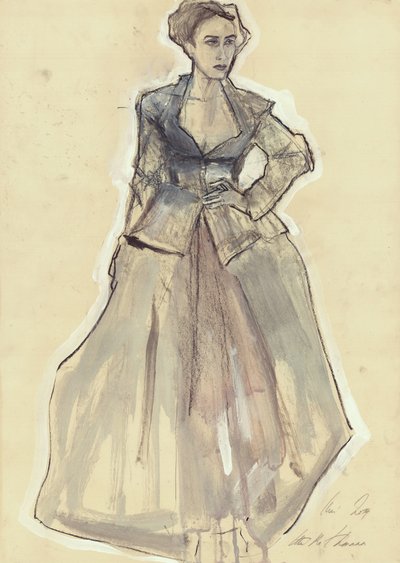Elegante Modenskizze von Ute Rathmann