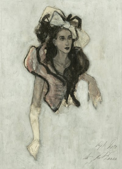 Elegante Frau mit Hut von Ute Rathmann