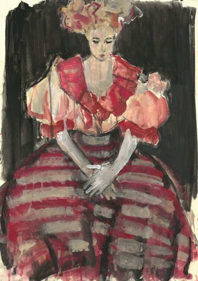 Elegante Frau in Rot von Ute Rathmann