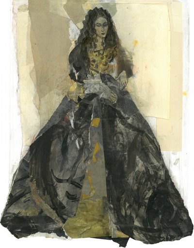 Geheimnisvolle Dame im Kleid von Ute Rathmann
