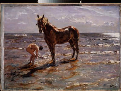 Das Pferdebad von Valentin Aleksandrovich Serov