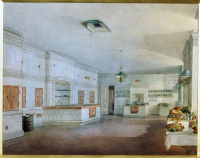Die Küche im Jussupow-Palast in Sankt Petersburg von Vasili Semenovich Sadovnikov