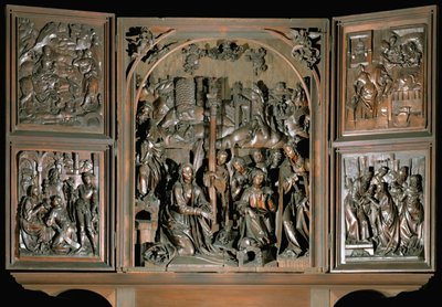 Altar der Heiligen Maria. Linke Tafeln: Flucht nach Ägypten von Veit or Wit Stoss