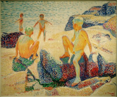 Jungen beim Baden von Verner Thome