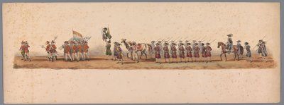 Historischer Umzug zum zweiten Jahrhundertfest der Universität Utrecht, 1836 (Platte 3) von Victor Adam