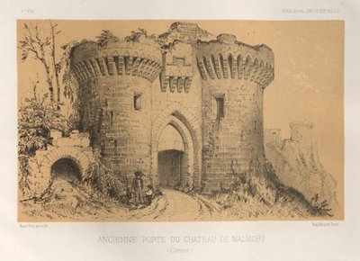 Pl.6, Alte Tür des Schlosses von Malmort Correze, 1860 von Victor Petit