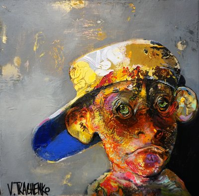 Bunter Affe mit Mütze von Victor Tkachenko