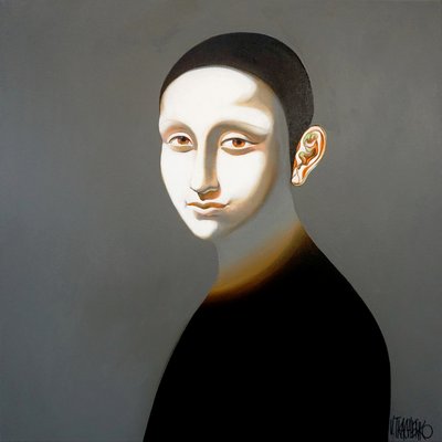 Rätselhaftes modernes Porträt von Victor Tkachenko